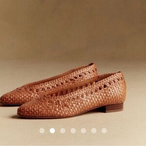 Sézane Low Ballerinas in Camel